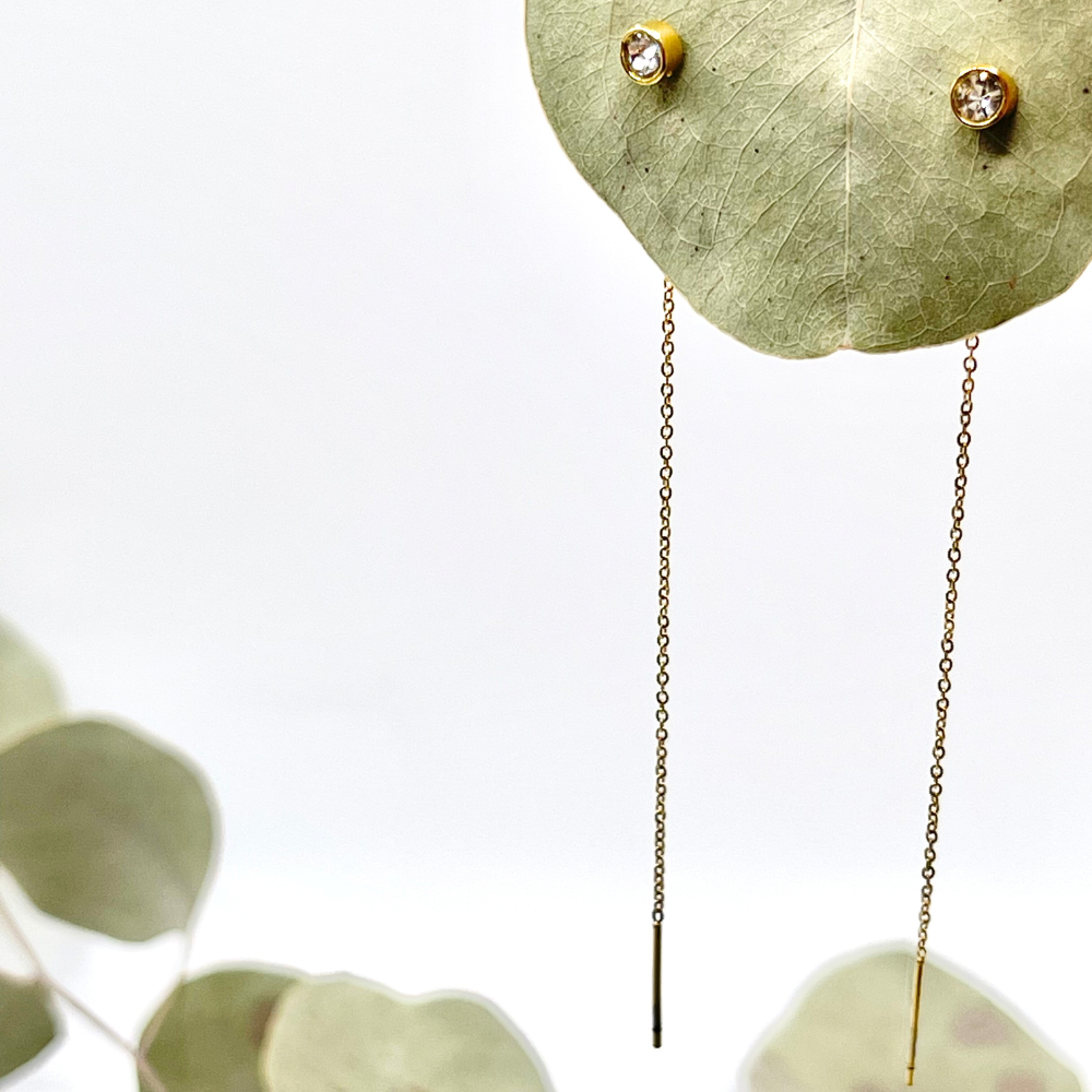 Boucles d'oreilles en acier inoxydable Exquise - Éternel éclat