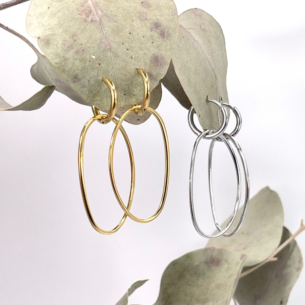 Boucles d'oreilles en acier inoxydable Entreprenante - Éternel éclat