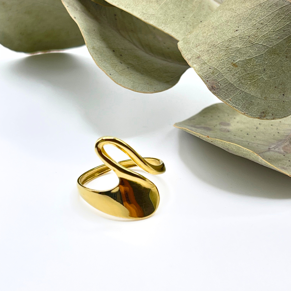 Bague en acier inoxydable Courageuse