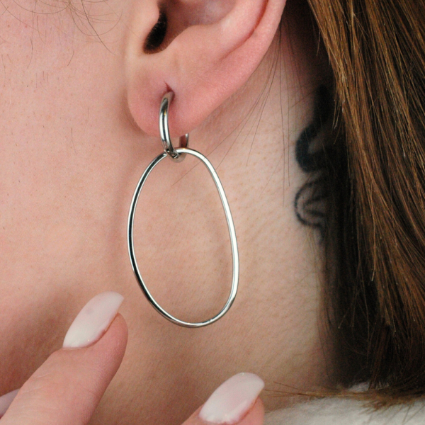 Boucles d'oreilles en acier inoxydable Entreprenante - Éternel éclat