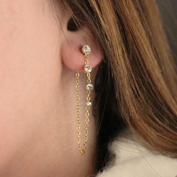 Boucles d'oreilles en acier inoxydable Éclatante - Éternel éclat