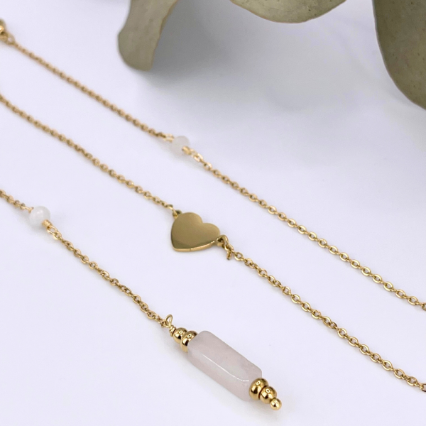Collier de dos en acier inoxydable Paisible