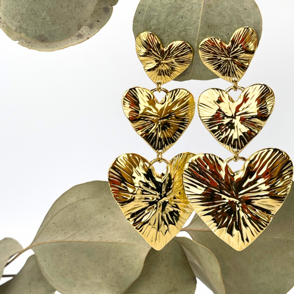 Boucles coeur Amoureuse en acier inoxydable