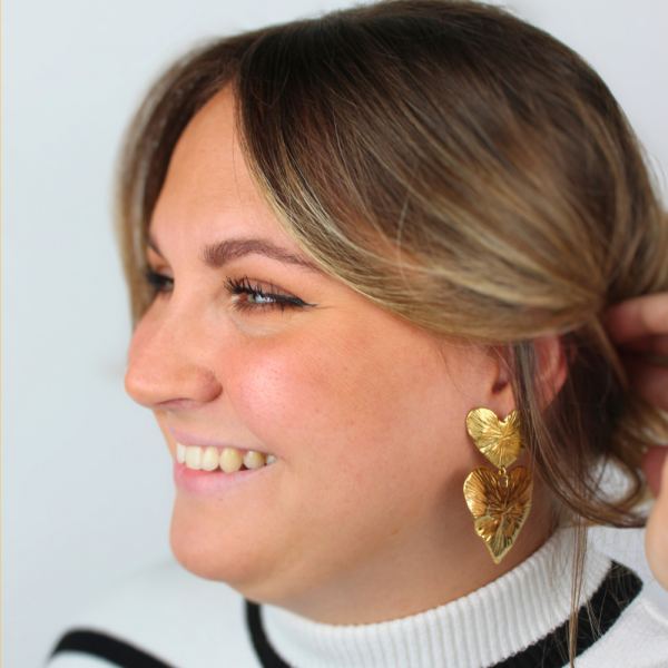 Boucles coeur Amoureuse en acier inoxydable