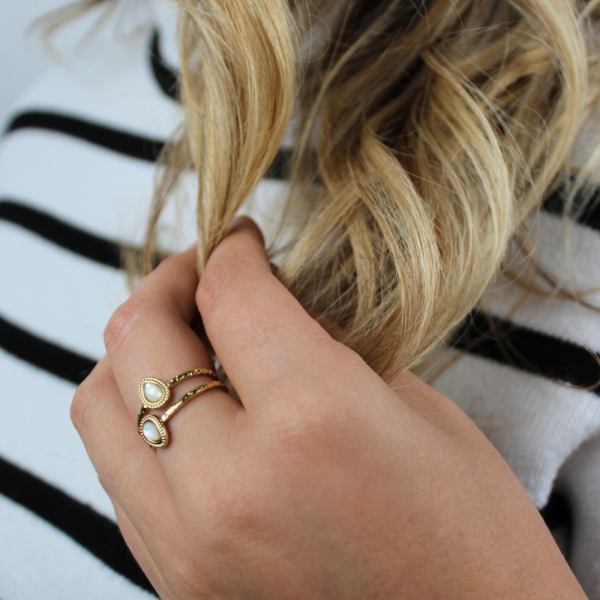 Bague en acier inoxydable Resplendissante