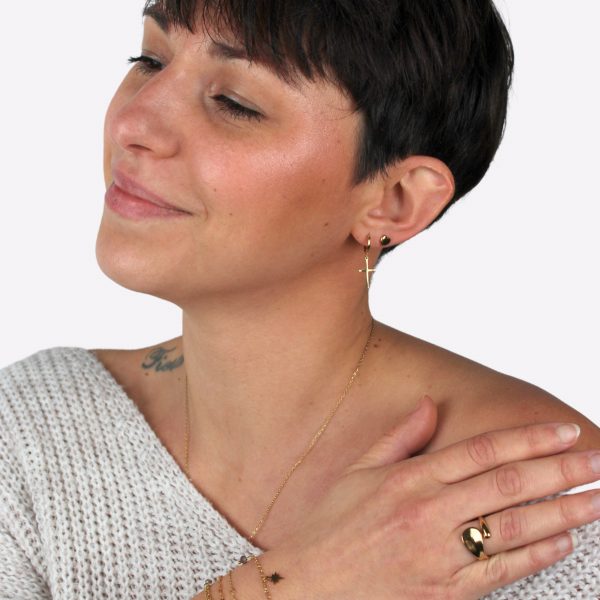 Boucles d'oreilles croix Impliquée