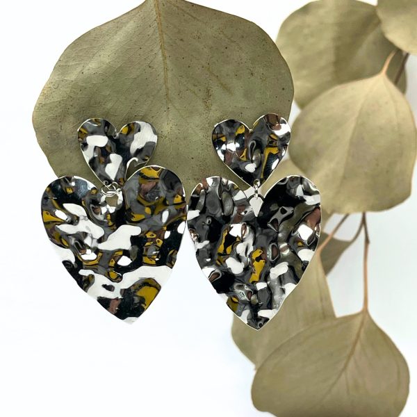 Boucles d'oreilles élancée argentée