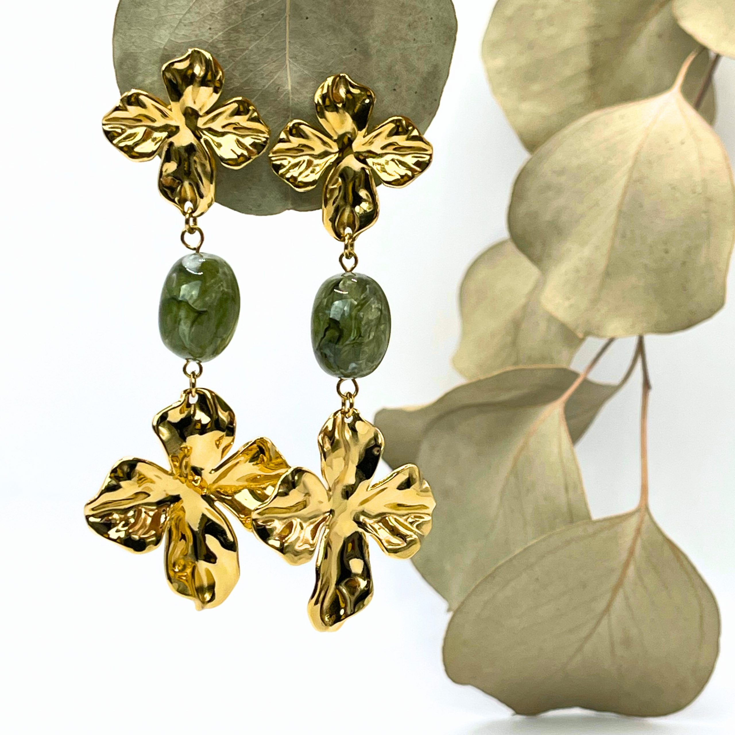 Boucles d'oreilles dorées Prometteuse