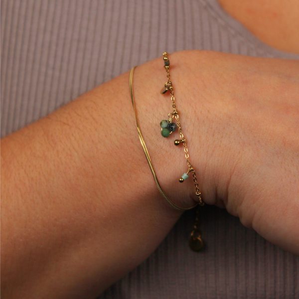 Bracelet double rangs Énigmatique