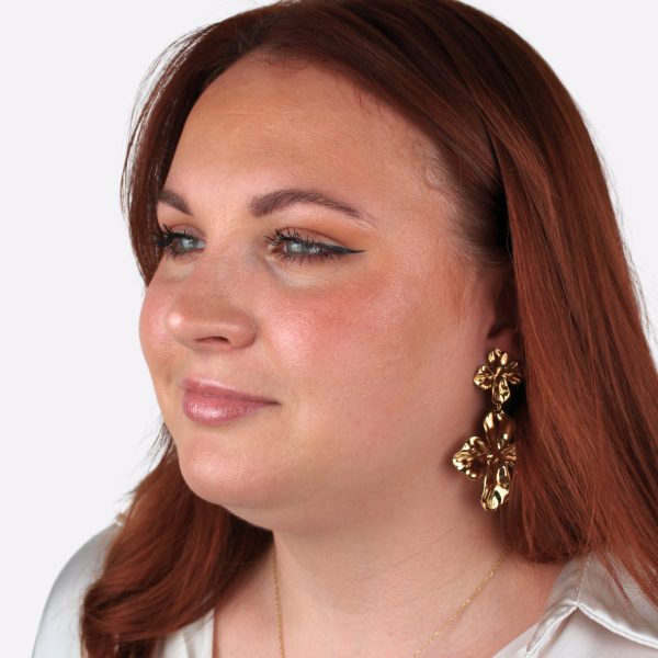 Boucles acier dorée