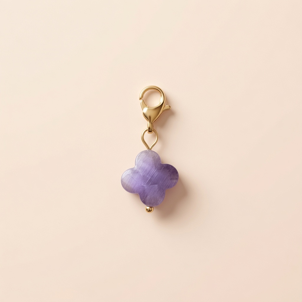 Charm - pierre naturelle fleur – Image 5