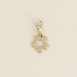 Charm – fleur émaillée beige