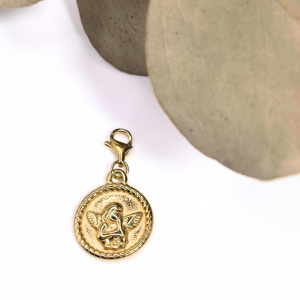 Charm – pendentif rond et ange