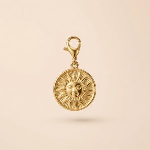 Charm – pendentif rond et soleil souriant