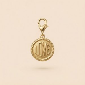 Charm – pendentif rond “love”